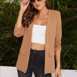 Padded Shoulder Blazer